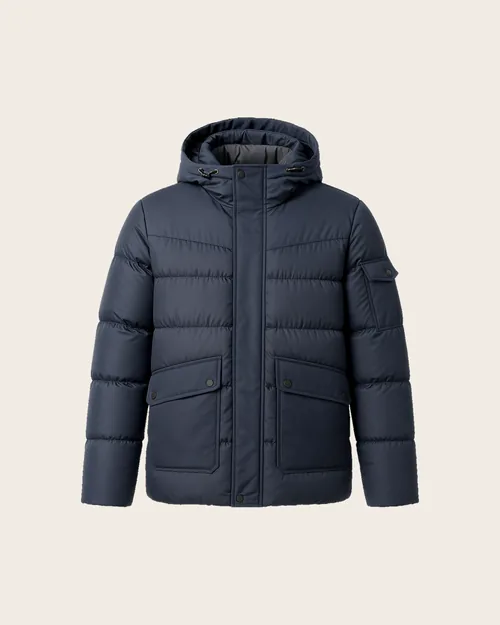 Marco — Steppjacke mit Kapuze und Ärmeltasche, Outerwear für Herren von Legenda Fashion