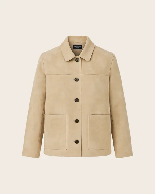 Duna — Overshirt aus Schweinsvelours, Outerwear für Damen von Legenda Fashion