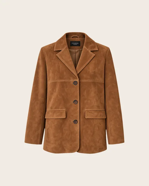 Greta — Blazer aus Schweinsvelours, Outerwear für Damen von Legenda Fashion