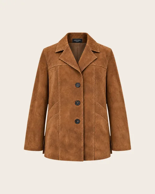 Inés — Jacke aus Schweinsvelours mit geschwungenen Nähten, Outerwear für Damen von Legenda Fashion