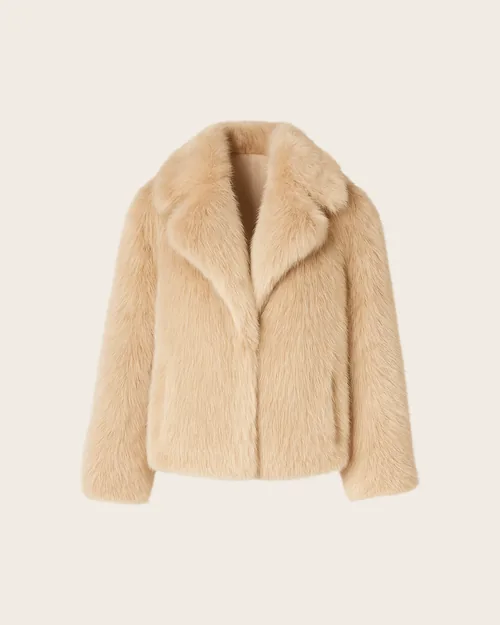 Julia — Kunstpelzjacke mit Revers, Outerwear für Damen von Legenda Fashion