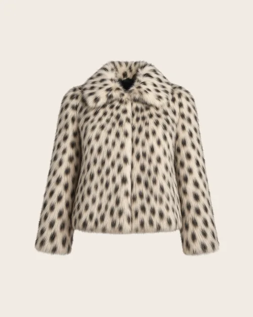 Kira — Kunstpelzjacke mit Tupfenmuster, Outerwear für Damen von Legenda Fashion