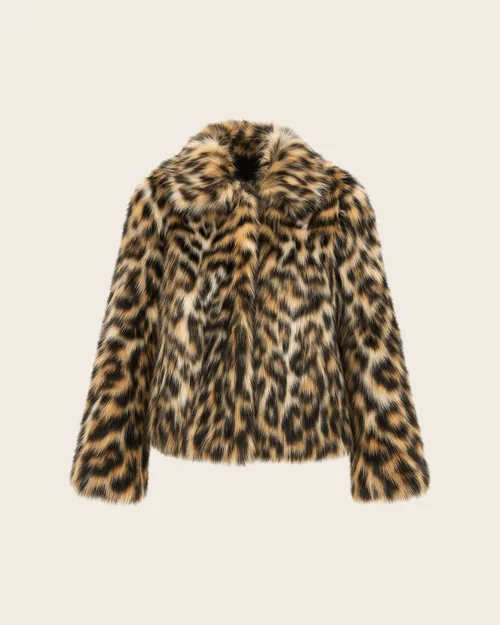 Lia — Kunstpelzjacke mit Leopardenmuster, Outerwear für Damen von Legenda Fashion