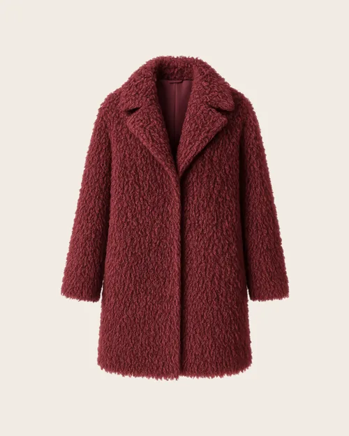 Lola — Mantel aus gelocktem Kunstpelz, Outerwear für Damen von Legenda Fashion