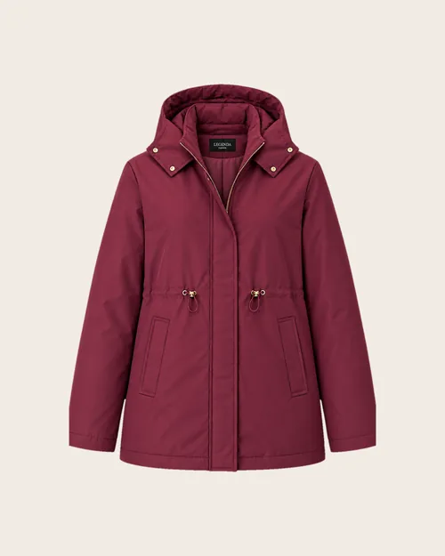 Mara — Parka mit Kapuze und Tunnelzug in der Taille, Outerwear für Damen von Legenda Fashion