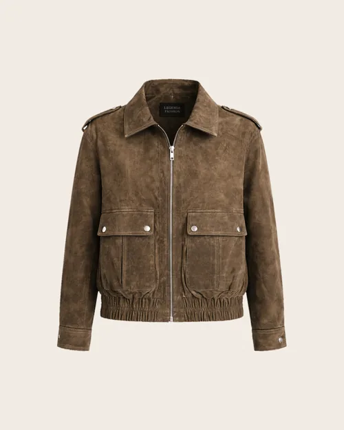 Siena — Cargo-Bomberjacke aus Schweinsvelours, Outerwear für Damen von Legenda Fashion